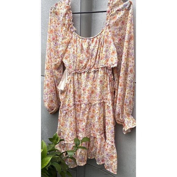 Vintage Jessica Simpson Women’s Sz XL Dress Floral Ruffled Boho Western Style - Picture 3 of 14